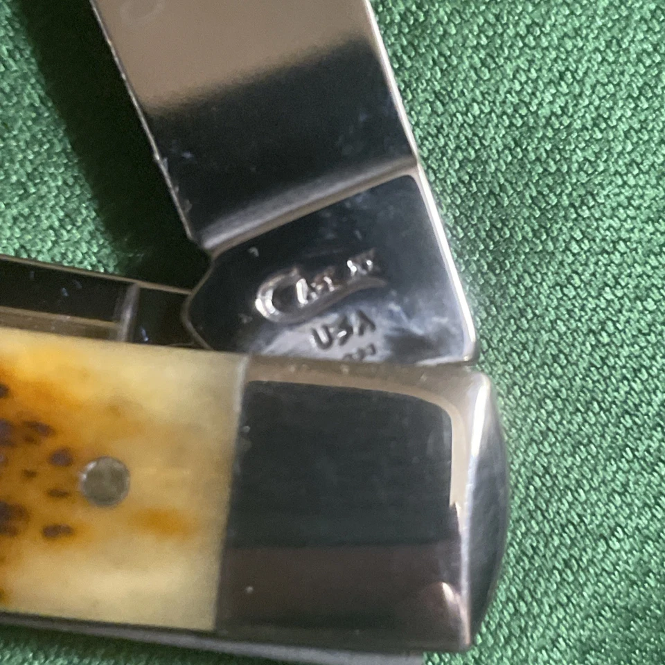 1997 CASE XX 6254 GREEN ROG JIG BONE TANG STAMP SERIES 25cent KNIFE - Image 4 of 4