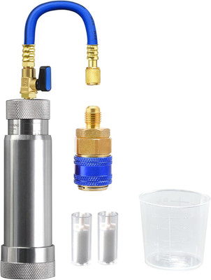 AC Oil Dye Injector Kit for R134A Refrigerant System with 1/4'' SAE Connector and