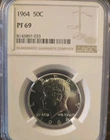 1964 NGC PF 69 Kennedy Silver Half Dollar, USA Proof 69 Silver 50C, Top Grade