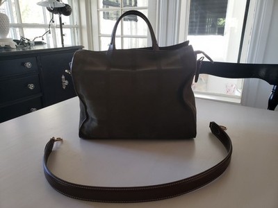 Zara Women Green Suede Leather Exterior Tote Bags Purse Zip Double Handles