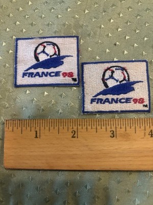 France 1998 FIFA World Cup Soccer Futbol Lot (2) Sew/Iron-on Shirt