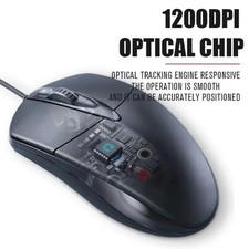 USB 2.0 Optical Wired Scroll Wheel Mouse PC Laptop Notebook Desktop Black Mice*