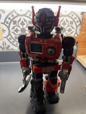 HAP-P-KID TOY 2005 ROBOT 15" TALL / LIGHTS/SOUND TALKS TURBO FIGHTER