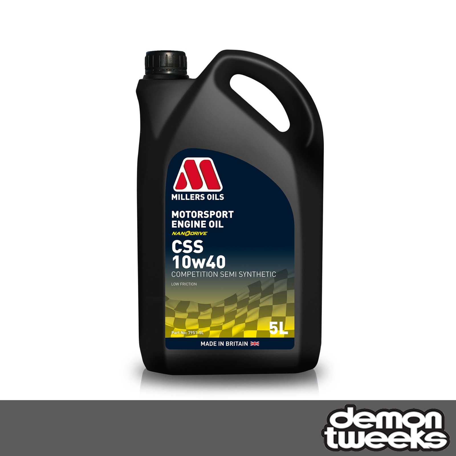 1 x Millers Oils CSS Nanodrive 10W40 Semi-Synthetic Motorsport Engine Oil - 5L