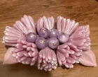 Vintage 40’s Miriam Haskell?  Celluloid/plastic Flower Large Brooch Unsigned