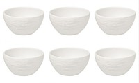 Villeroy & Boch Manufacture Rock Blanc 6Er Set DipschäLchen Weiß D. 8Cm Porzella
