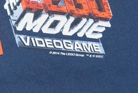 Vintage Lego Movie Video Game Spaceship T-Shirt Men's Size Large Promo