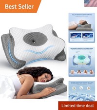 Customizable Pain Relief Memory Foam Pillow for Side, Back, Stomach Sleepers