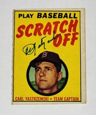1970 Topps Scratch Off Carl Yastrzemski Certified AUTO Baseball Card HOF