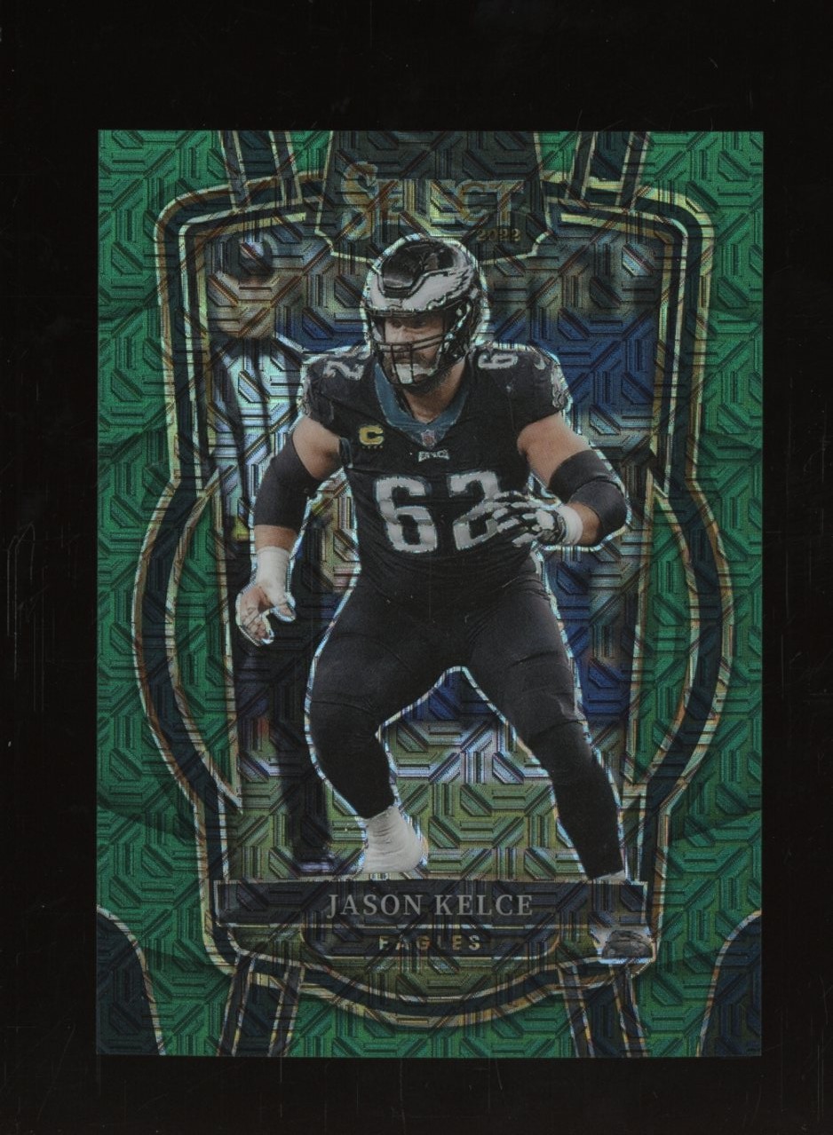 2022 Panini Select Green Mojo Prizm 1/5 #220 COLOR MATCH Jason Kelce Eagles