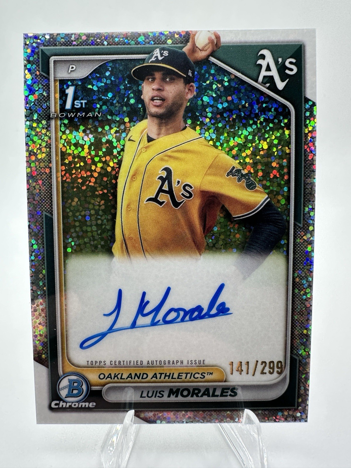 2024 Bowman Chrome - 1st Luis Morales Prospect Autograph Speckle Refractor #/299