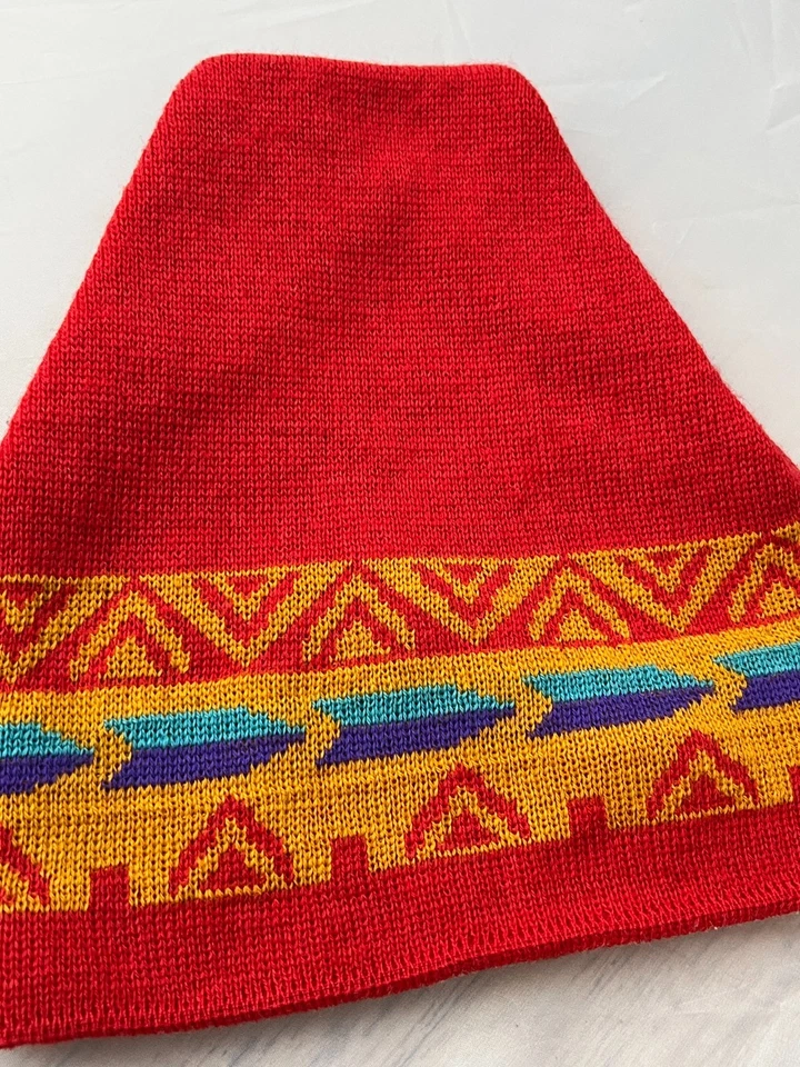 De colección Años 70-80 Wigwam 100% Lana Geométrico Gorro Esquí Snowboard Foto 3 de 4