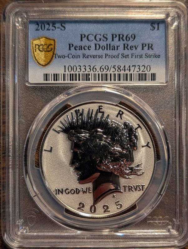 PCGS PR69 First Strike 2025-S Peace Dollar $1 Proof San Francisco
