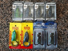 LUNKERHUNT LUNKER FROG STRIKE KING KVD SEXY FROG TERMINATOR FISHING LURES LOT