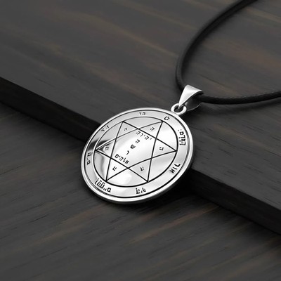 Sterling Silber zweites Pentakel des Mars Talisman Gesundheit - Schlüssel Salomo Amulett