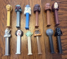 Star Wars Pez Dispenser Darth Vader C3PO Leia R2D2 Chewbacca Yoda Lot Of 12