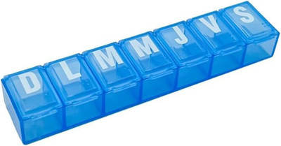 Weekly (7-Day) Pill Organizer, Vitamin Planner, and Medicine Box, Small Compartm