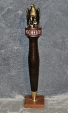 Vintage Michelob Eagle Beer Bar Tavern Tap Handle Original Wood With Stand 16.5"