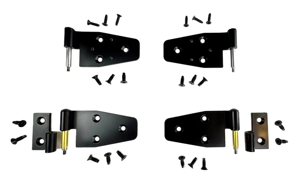 4 bisagras de puerta ea COMPLETAS o MEDIA | 2 soportes de bisagra ea | Se adapta a Wrangler TJ 1997-2006 Foto 2 de 4