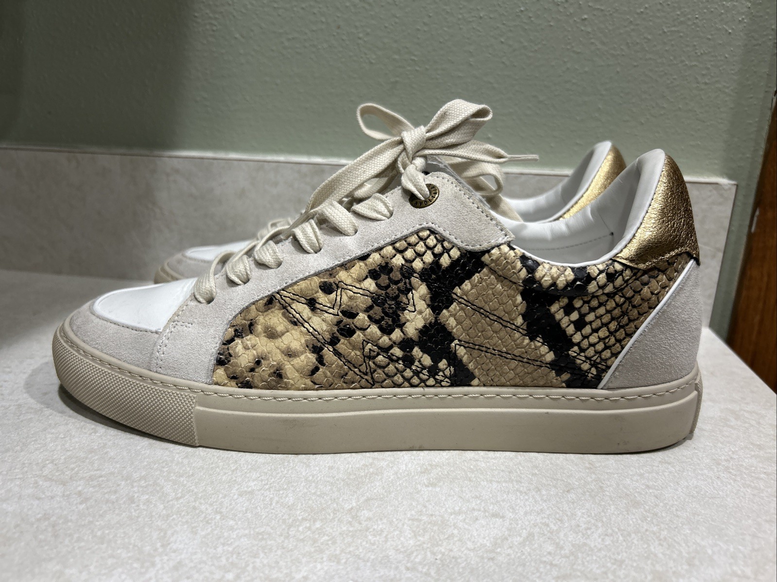 Zadig & Voltaire Board Wild Python Print Lace Up … - image 3