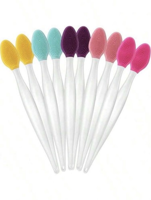 #ad Haus Of Soulaani Multicolor Facial Brush Set for Face amp; Lips Exfoliate $5.84