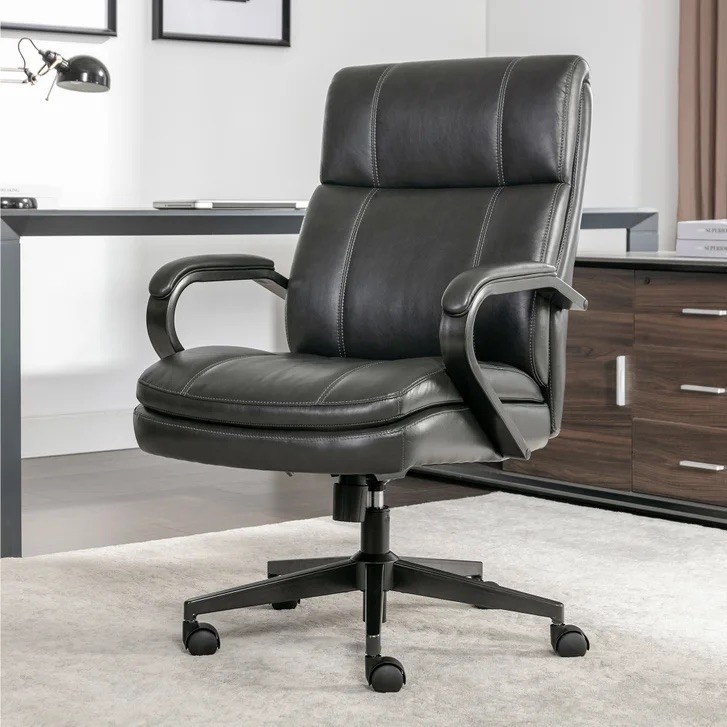 True Innovations Mid Back Executive Office Chair Manager Ergonomic Desk Chair