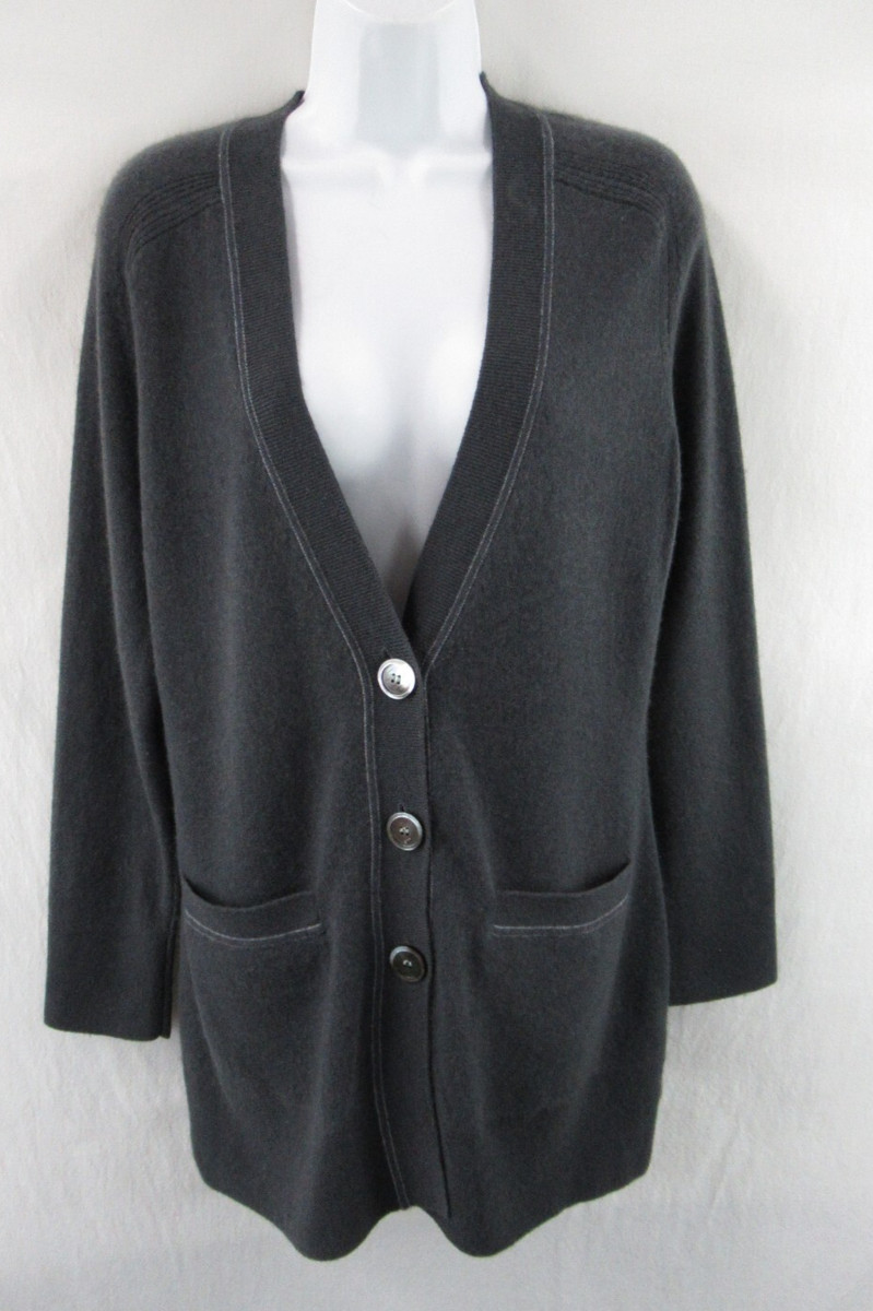 Claudia Nichole Women's 100% Cashmere Button Front Cardigan Sweater M #C453