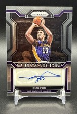 2021-22 Panini Prizm Rick Fox Penmanship Auto #PM-RFX Los Angeles Lakers NBA