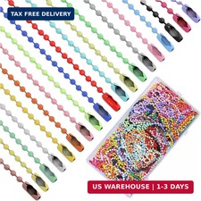 200 Pcs Ball Chain Keychain  Colorful Bead Keychain Chain  Metal Hanging Chains fo