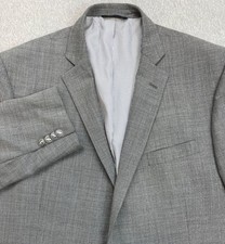 Brooks Brothers Blazer Mens 48R Gray Hopsack Wool Blend Explorer Regent Fit
