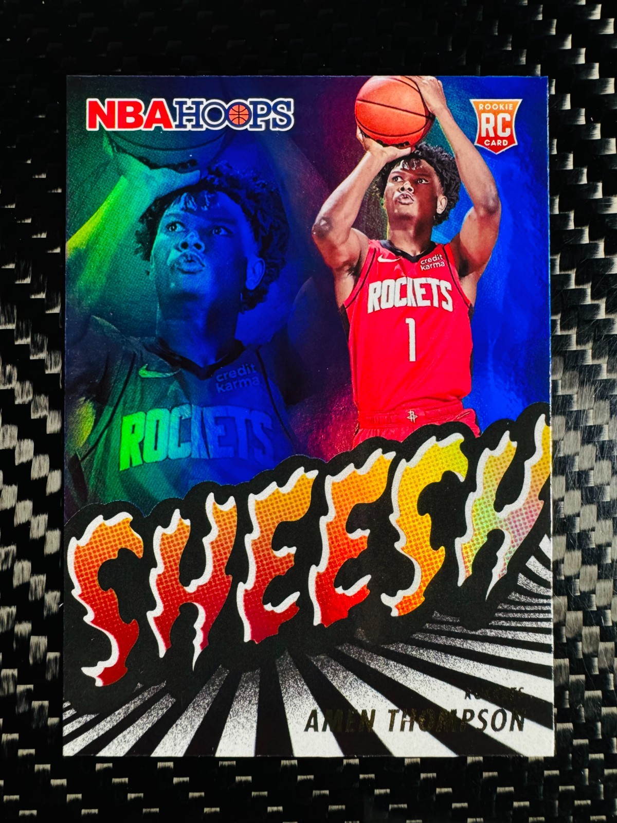 Amen Thompson 2023-24 Panini Hoops Sheesh Holo RC #16 Rockets