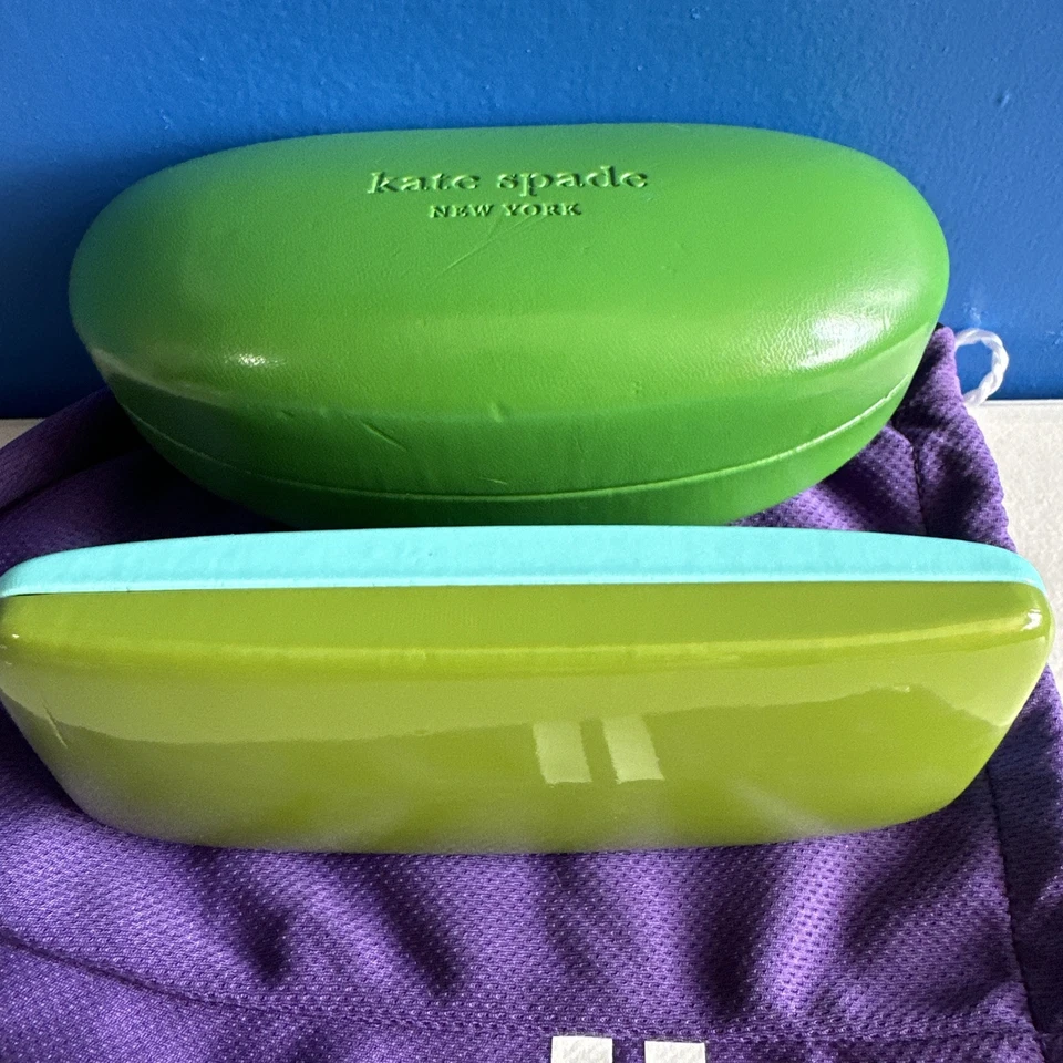 Estuche para gafas de sol Kate Spade New York, verde azulado, lote de 2 verdes, estuche rígido Foto 2 de 4