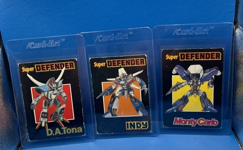 1984 Lot X3 Super GoBots Defender Robot Trading Cards SIMILAR TO TRANSFORMERS