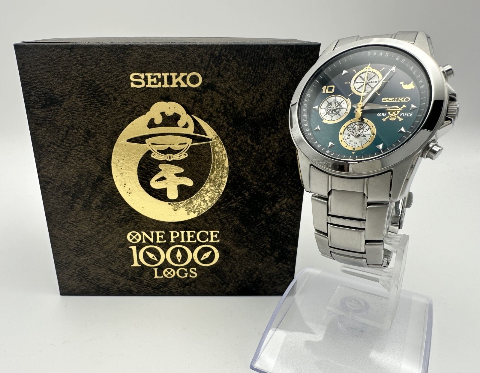 ▶️ [Exc+4 w/Box] SEIKO ONE PIECE 1000 Logs Anniversary Watch Limited From JAPAN image 2