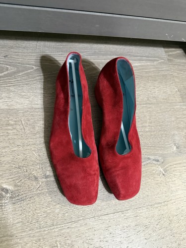 Thierry Rabotin Slip On 9 (40.5) Red Handcrafted In Italy