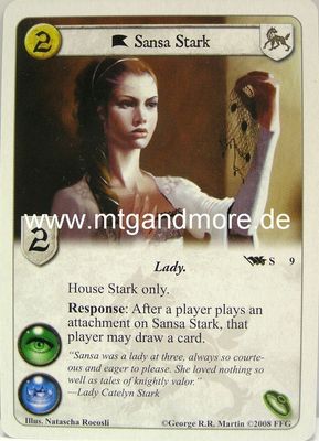 A Game of Thrones LCG - 1x Sansa Stark  #009 S - Base Set