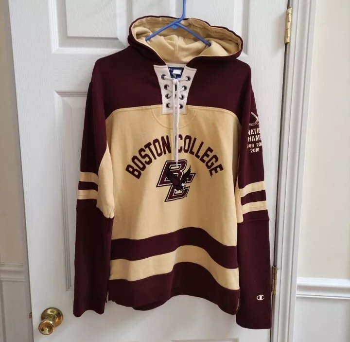 Boston College Eagles Lace Up Hoodie 2012 Champion Hockey Championship S