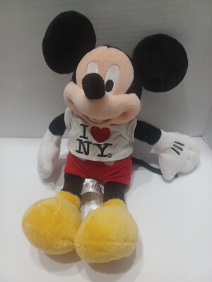Disney MICKEY MOUSE I Love Heart NY New York Stuffed Plush T