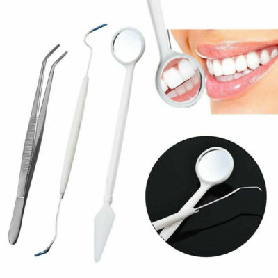 Dental Disposable Tweezer Mouth Instruments Mirror Plier Probe Explorer 3Pcs/Set
