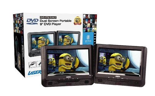 Laser 9 inch Portable DVD Player Dual Screen with USB SD 12v 240v Region Free SD - 第 12/12 張圖片