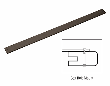 CRL P011220036 36" Bronze Anodized Extruded Aluminum Door Bumper Bars - Picture 2 of 3