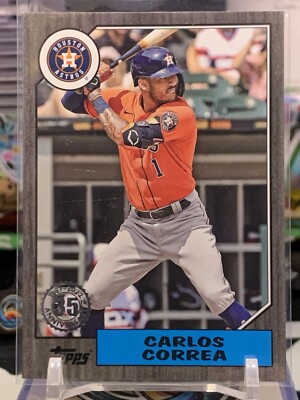 2022 Topps '87 Topps Black #T8731 Carlos Correa Astros /299 NK 9Q