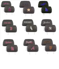 New MLB Pick Your Team Car Headrest Cover 2 Pack