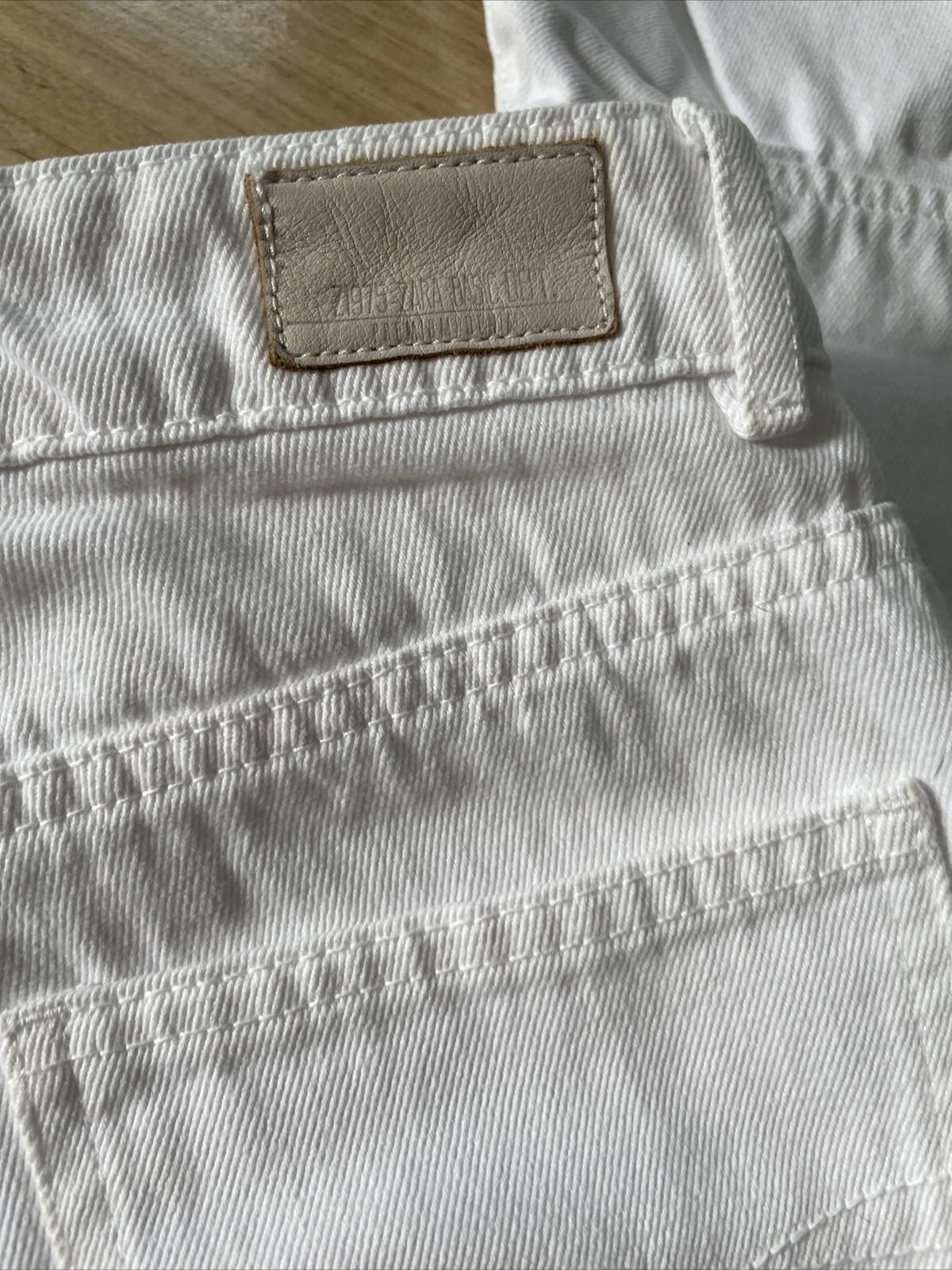 Zara Basic 1975 Women's White Ruffle Hem Cropped … - image 2