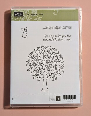 Stampin Up - Partridge & Pears - Set Of 4 Stamps - Christmas Tree Holiday 133857