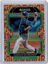 2022 Prizm Draft Picks Snake Skin Karson Milbrandt 15/25 (B22) Marlins