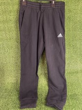 Adidas Black Sweatpants Regular Fit Tapered Leg Size M NWT