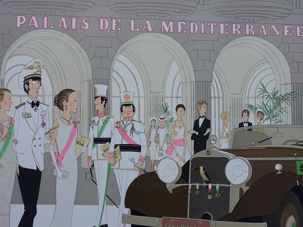 Denis-Paul NOYER: Palais de la Méditerranée, Original LITHOGRAPH, 115ex
