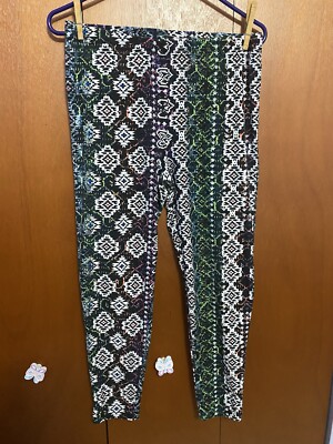 Faded Glory Women's Leggings 1X 16W Multi Color Elastic Waist