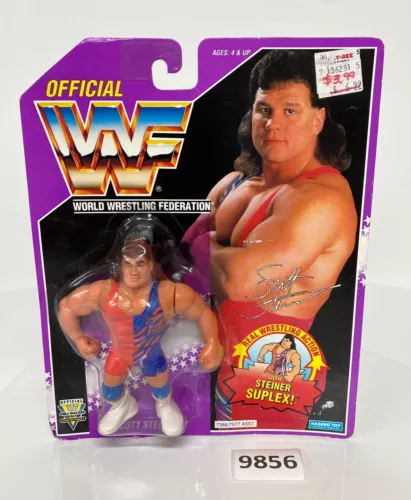 WWF wwe Vintage Wrestler Purple Card SCOTT STEINER Hasbro 1993 MOC